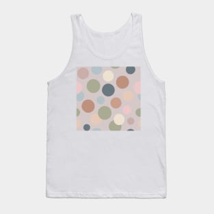 Retro chic polka dots neutral colors pattern Tank Top